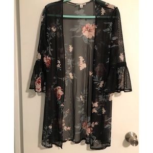 Sheer Floral Cardigan
